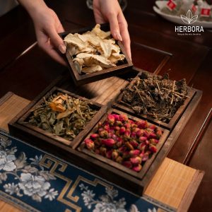 nguyên liệu âm dương trà