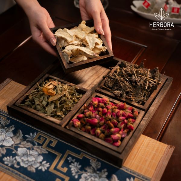 nguyên liệu âm dương trà